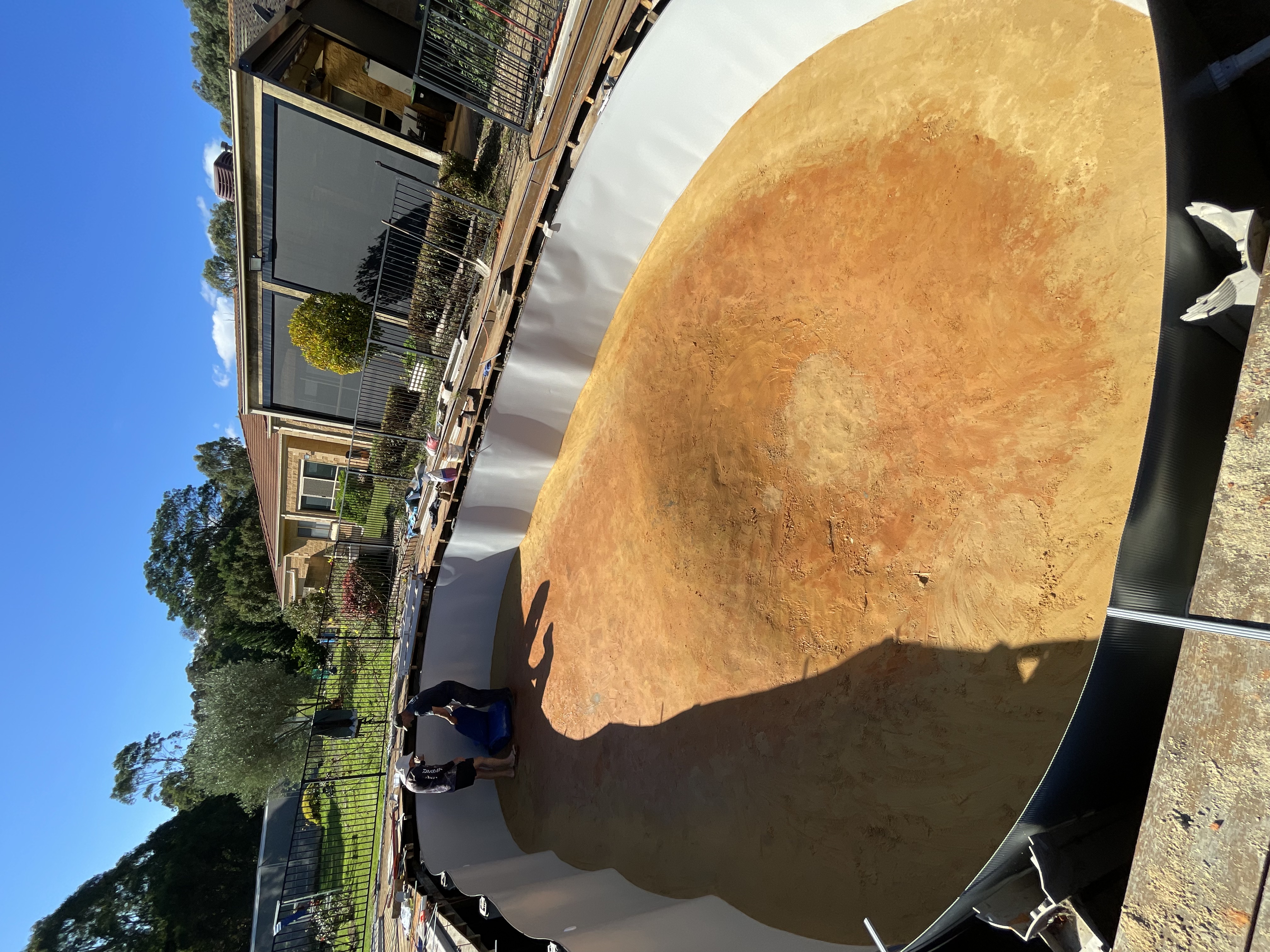 fresh sand installed and compacted ready for the fresh liner